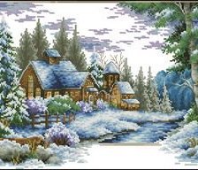 Схема вышивки «ЗИМНИЙ ПЕЙЗАЖ»