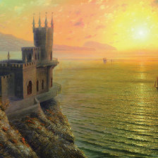 Ласточкино гнездо, закат