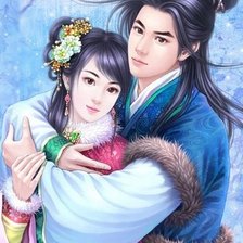 Схема вышивки «влюбленные»