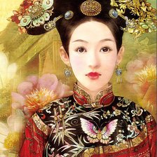 Схема вышивки «китаянка»