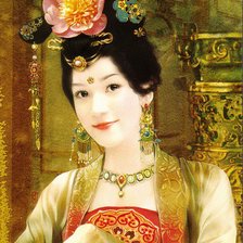 Схема вышивки «китаянка»