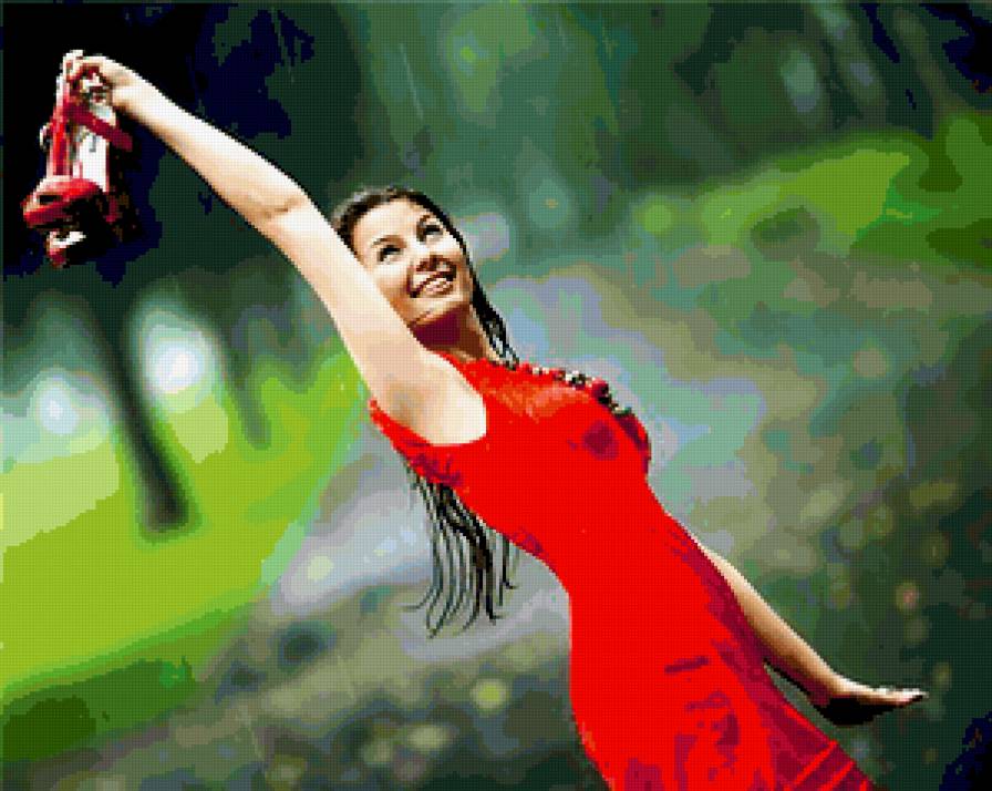 Под дождем - девушка - предпросмотр