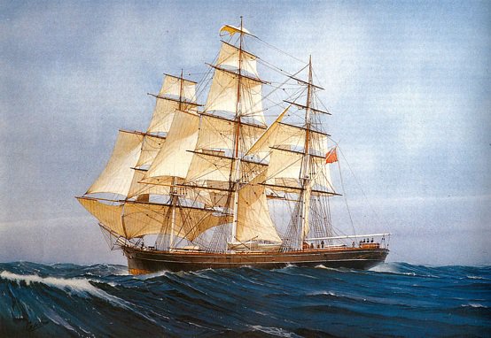 Серия "Парусники" - море, парусник - оригинал