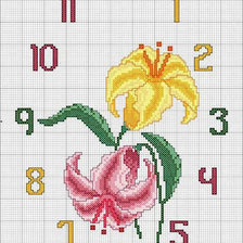 Схема вышивки «часы»