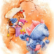 Схема вышивки «"Вам двоим в новый год"»