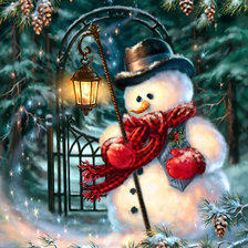 Схема вышивки «СНЕГАВИК»