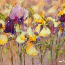 Схема вышивки «ирисы»