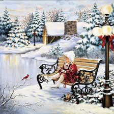 Схема вышивки «Давай отдахнем , птичка»