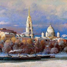 Схема вышивки «городской пейзаж»