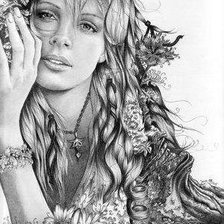 Схема вышивки «В цветах»