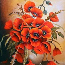 Схема вышивки «Маки»