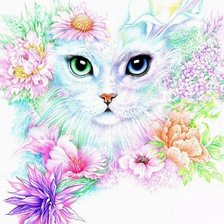 Схема вышивки «Кошка»