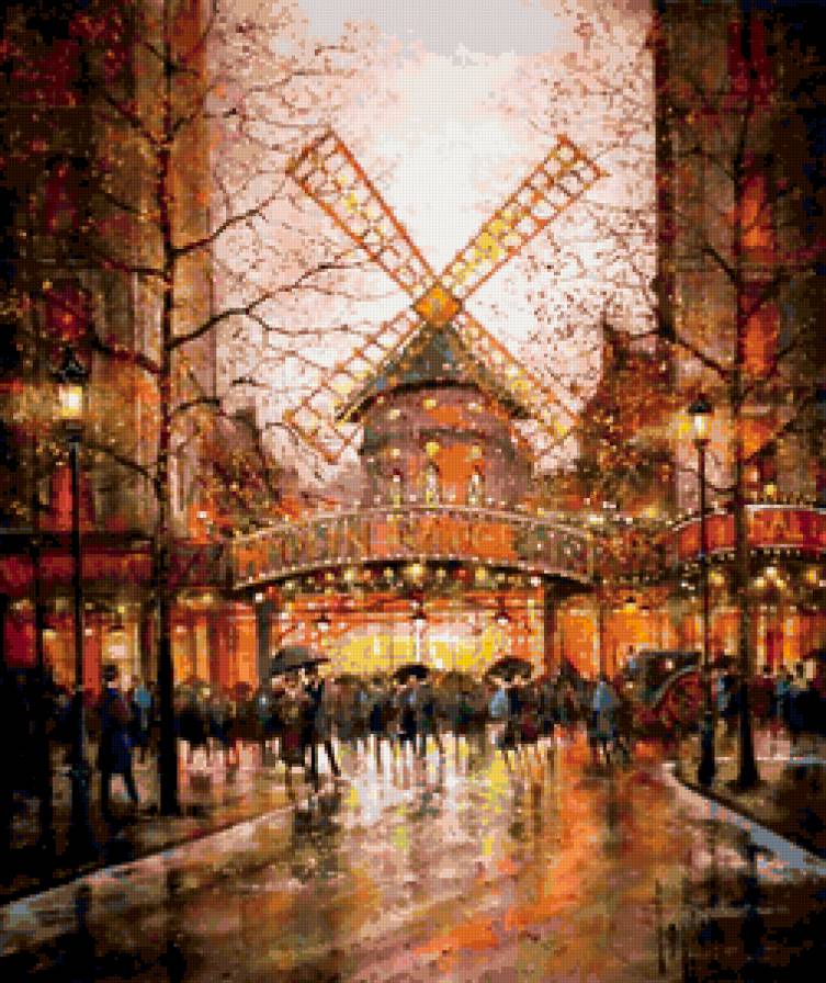 Мулен Руж - город, пейзаж, париж, мулен руж, франция - предпросмотр