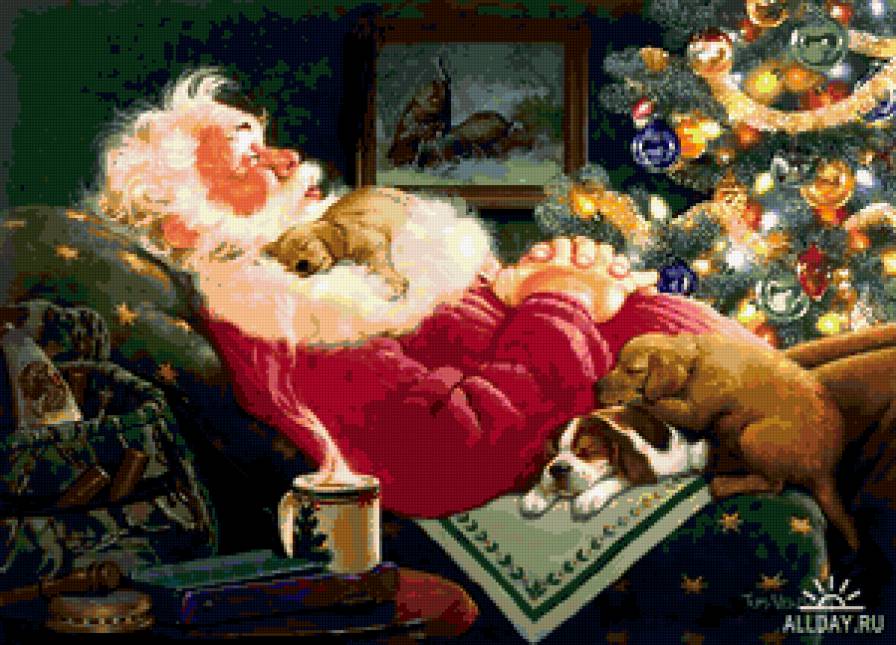 Сон - подарки, дед мороз, санта, новый год, зима - предпросмотр