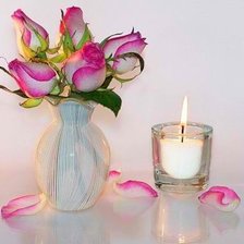 Схема вышивки «розы в вазе»