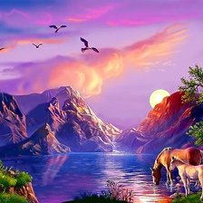 Схема вышивки «лошади»