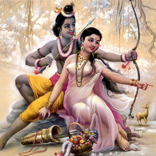 Схема вышивки «Кришна и Радха»