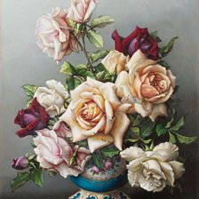 Схема вышивки «Букет роз»