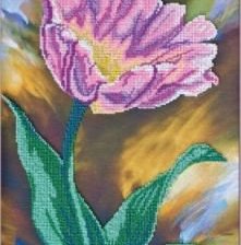 Схема вышивки «Нрисованный тюльпан»