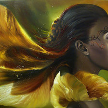 Схема вышивки «Néger lány»