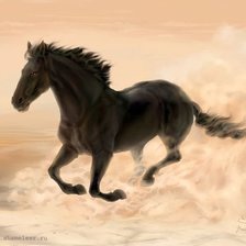 Схема вышивки «Бегущая лошадь»