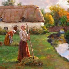 Схема вышивки «Szénagyűjtők»