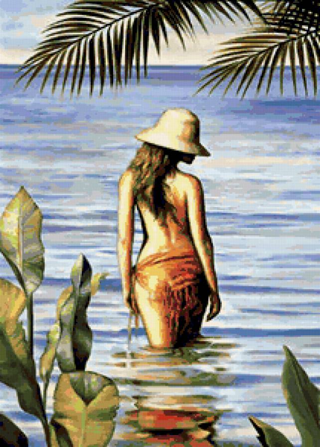 девушка - живопись, люди, искусство, девушка, картина - предпросмотр