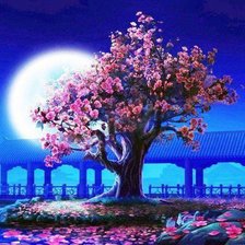 Схема вышивки «цветущая саккура»