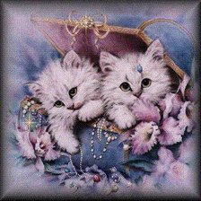 Схема вышивки «Котята»