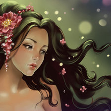 Схема вышивки «девушка»