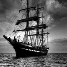 Схема вышивки «триптих Корабль 2»