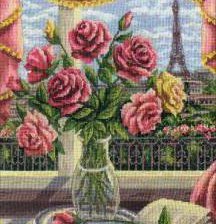 Схема вышивки «Окно в Париж»