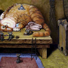 Схема вышивки «кот»