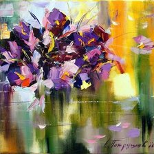 Схема вышивки «лиловый шафран»