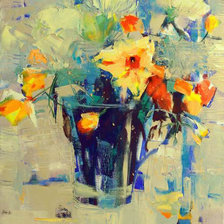 Схема вышивки «лимонные хризантемы»