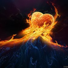 Схема вышивки «огненое сердце»