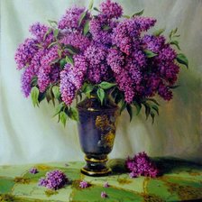 Схема вышивки «букет сирени»