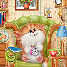 Схема вышивки «Котейка»