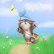 Схема вышивки «Котейка»