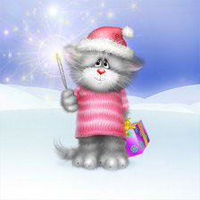 Схема вышивки «Котейка»