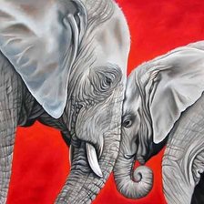 Схема вышивки «слоны»