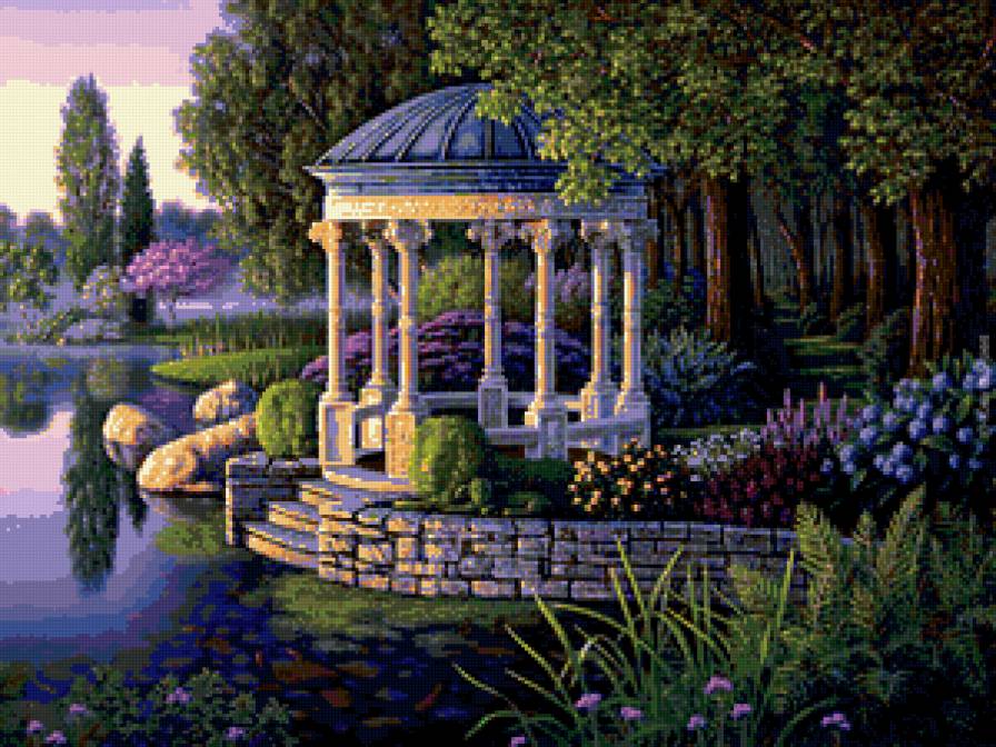 беседка - пейзаж, природа - предпросмотр