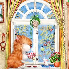 Схема вышивки «Котейка»