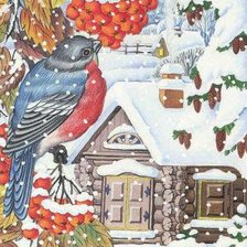 Схема вышивки «зимний мотивчик»