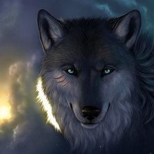 Схема вышивки «Волк»