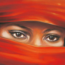 Схема вышивки «Странники пустыни. Она»