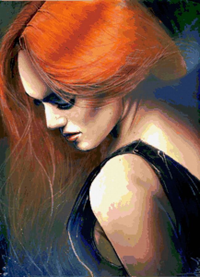 Красота женщины - женщина, портрет, живопись, девушка, картина, красота женщины - предпросмотр