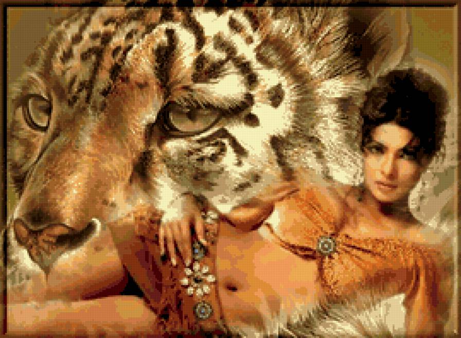 девушка - кошки, животные, девушка - предпросмотр