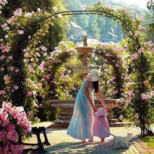 Схема вышивки «девушка с ребенком»