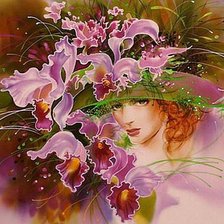 Схема вышивки «ЖЕНЩИНА - ЗАГАДКА»